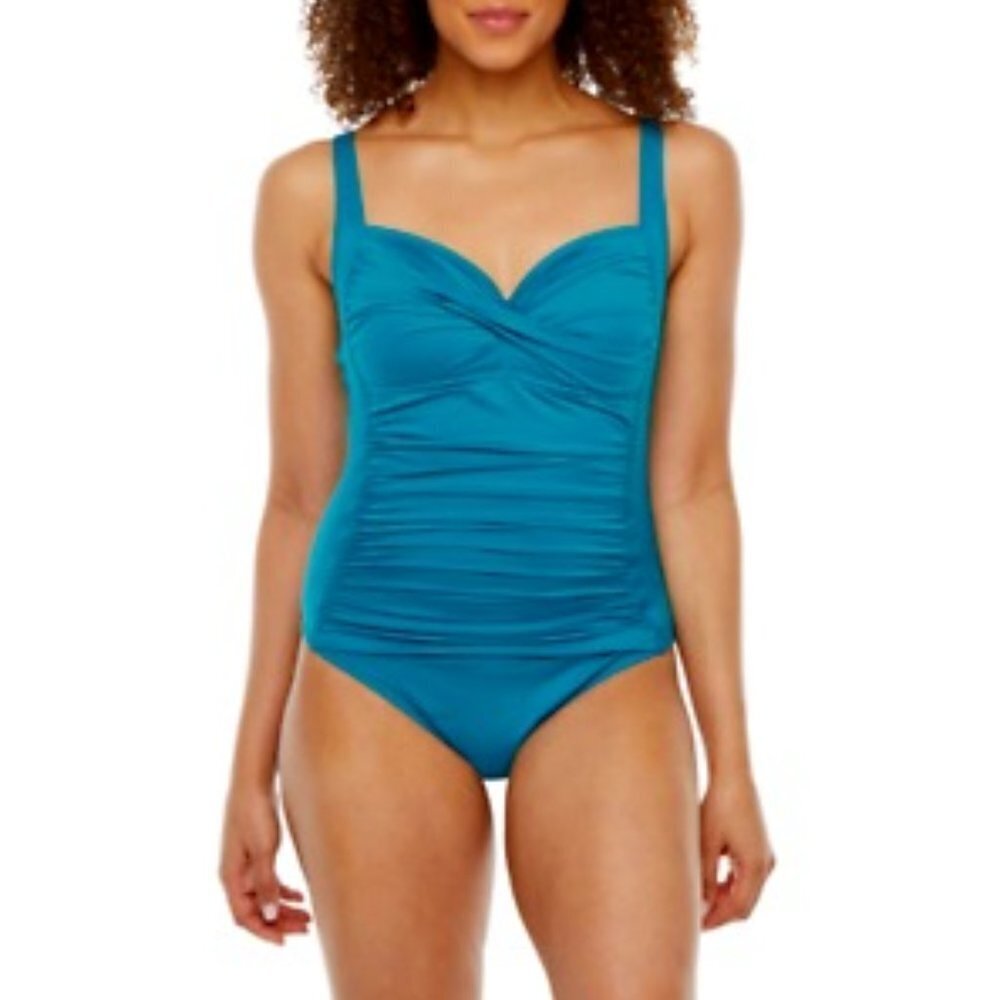 LIZ CLAIBORNE ONE PIECE SWIM SUIT SIZE 8 NEW WITH TAG